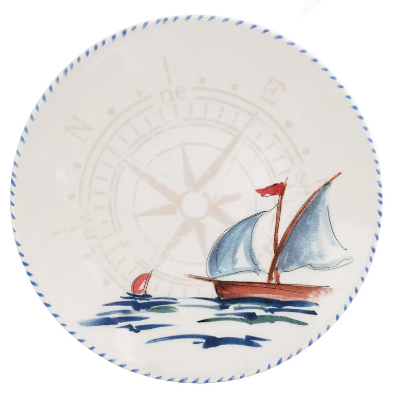 SailboatCompassDinnerPlate2.CoastalCompassHomeDecor